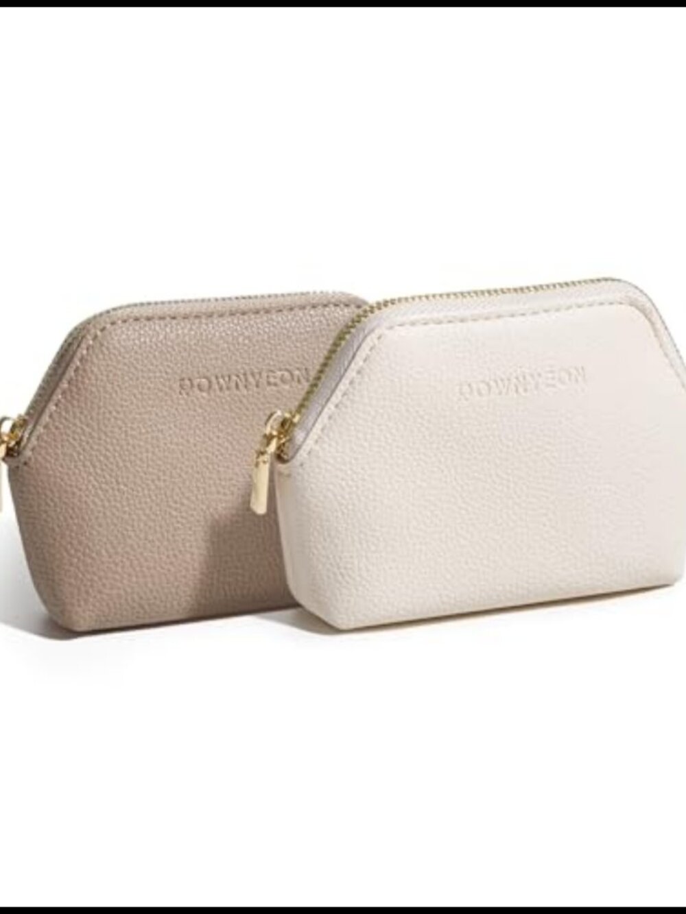 Mini PU Leather Cosmetic Bag Zippered Coin Purse Travel Makeup Pouch